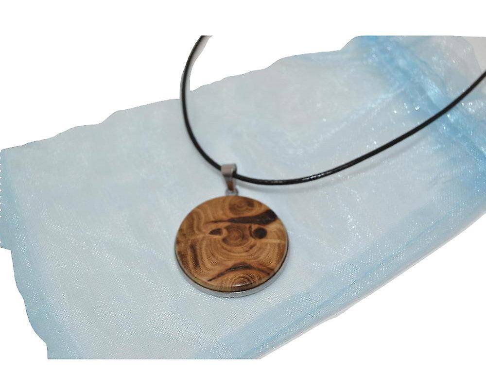 Drewniany Naszyjnik Robinia 3 cm Ręcznie Robiony