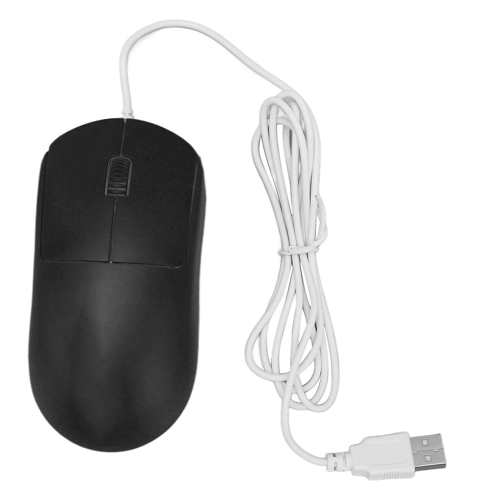 Souris optique filaire 1200 DPI, port USB, design ergonomique, Plug and Play, pour ordinateurs portables et de bureau, noire