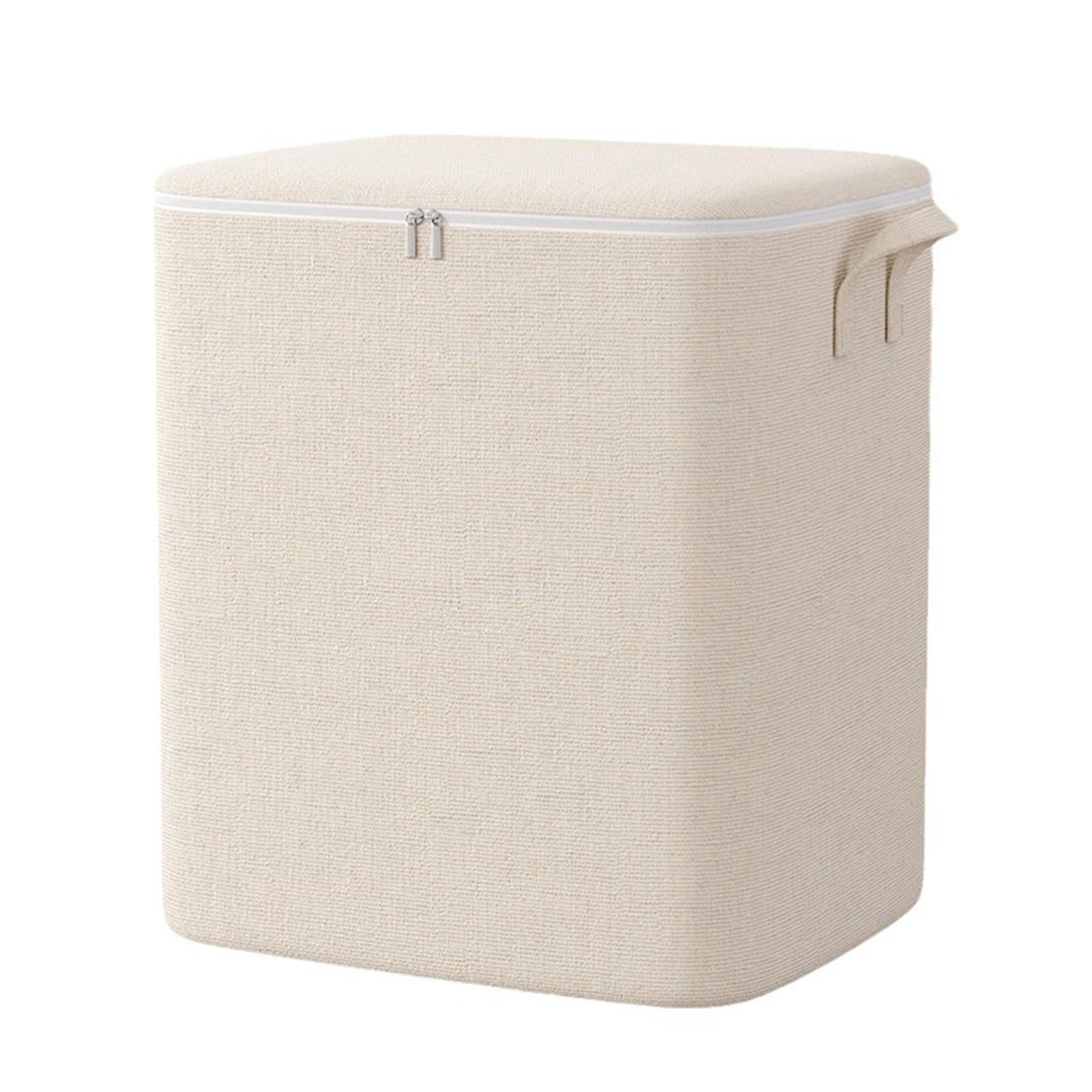 Foldable Clothes Storage Bins with Zipper Household Quilt Items Storage Box for Home Storage