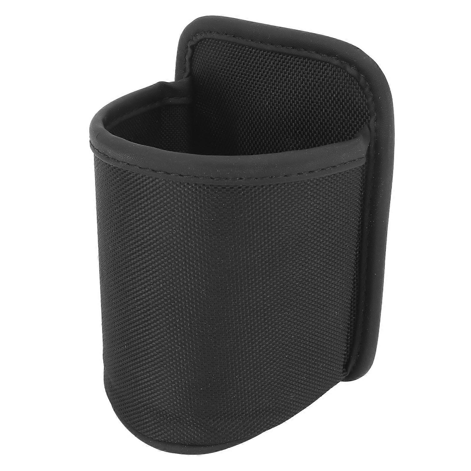 Motorcycle Water Cup Holder, Black Non-woven Fabric Drink Holder with Drainage Holes, Universal for Electric Vehicle Motorbike