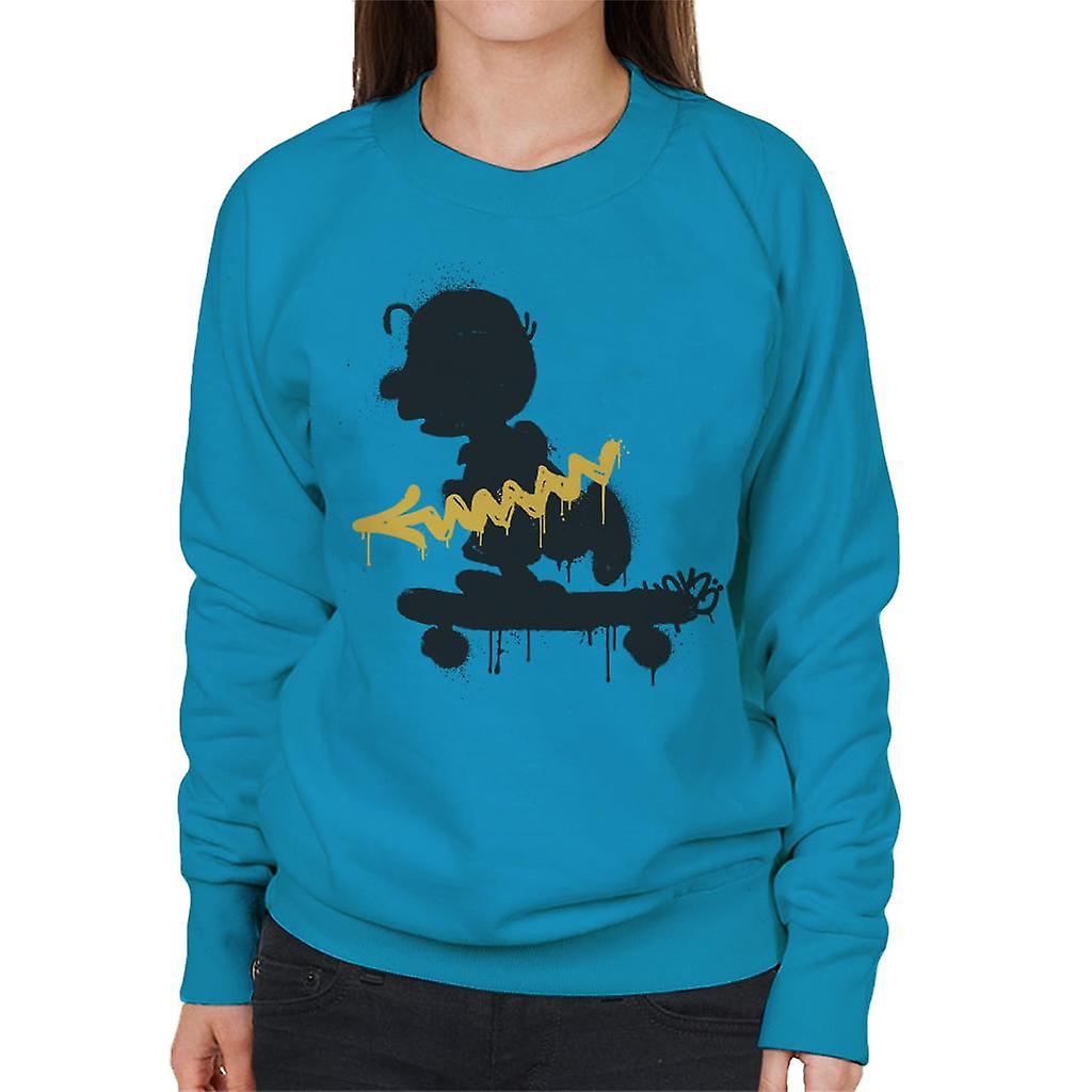 Peanuts Skateboard Charlie Brown Graffiti Women's Sweatshirt