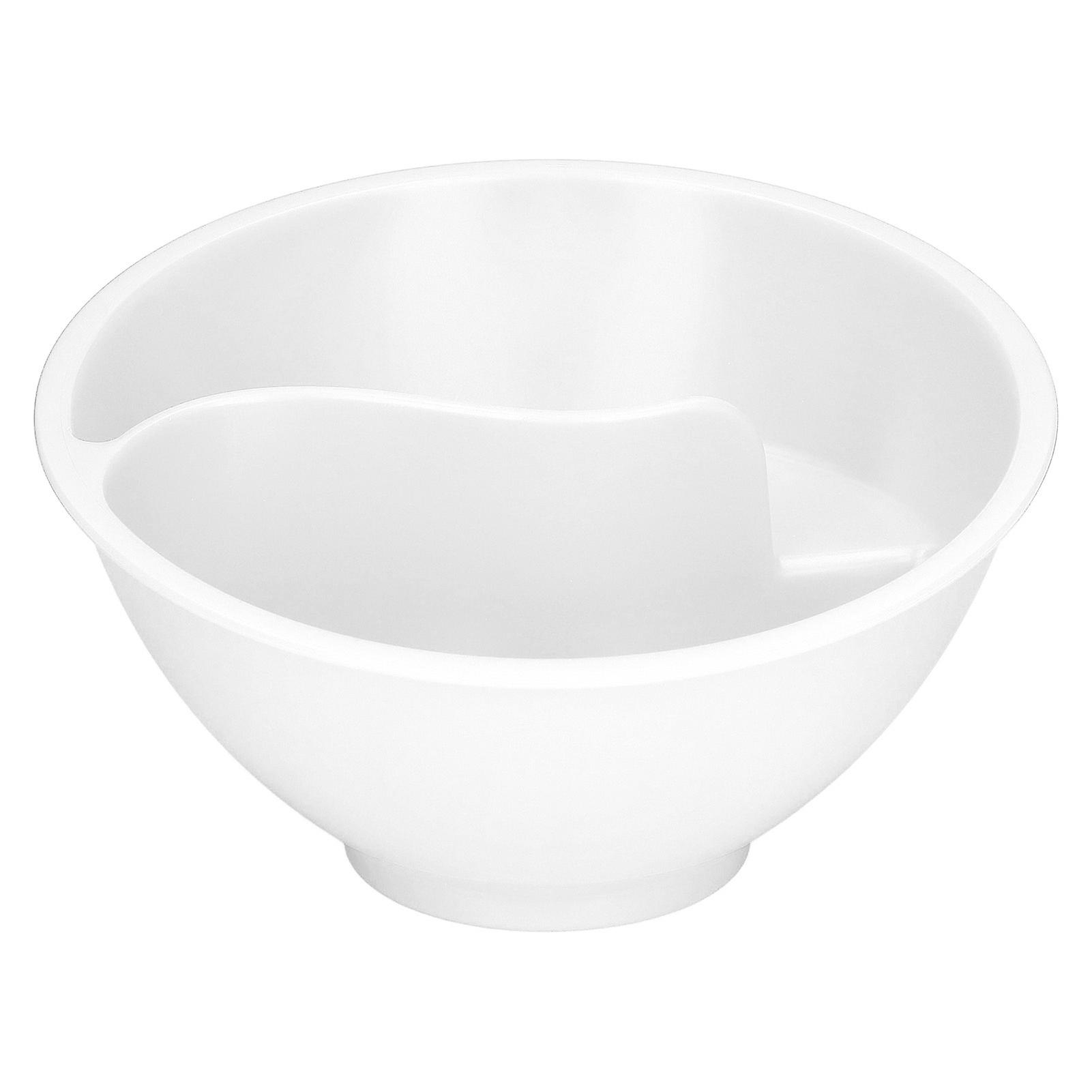 Cereal Divided Bowl Multipurpose BPA Free Stackable Separated Snack Bowl for Ice Cream Yogurt Berries French Fries White