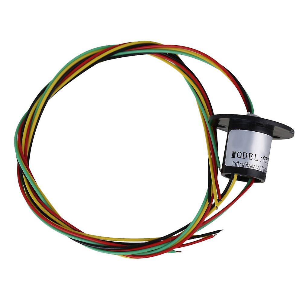 Black 23.8MM Flange Dia 240VAC/DC 4 Wires 2A Hattype Slip Ring