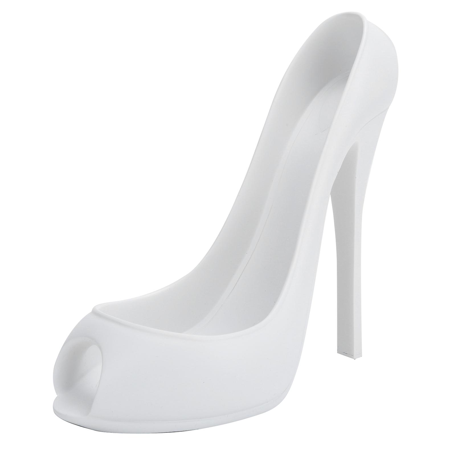 Innovative High Heel Shoe Shape Wine Rack Wine Bottle Display Stand Home Decor Accessories (White)