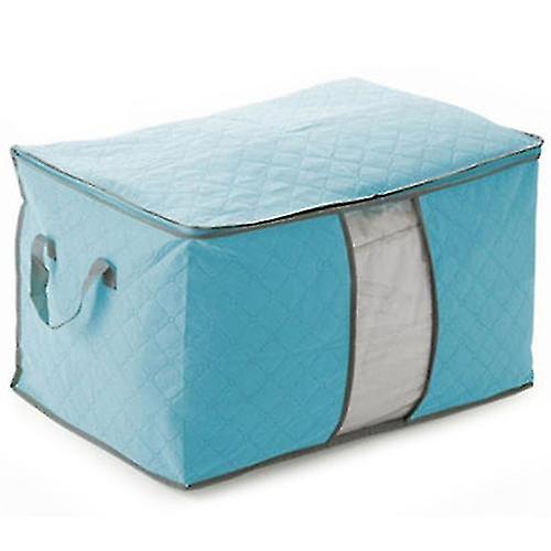 Portable Bamboo Charcoal Clothes Blanket Large Folding Bag Storage Box Organizer
