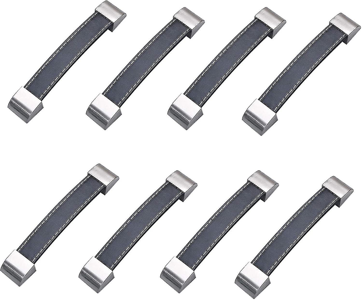 Cabinet Handle Drawer Pulls - Set of 8 Soft PU Leather Handles
