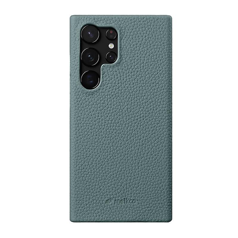 Melkco Compatible with Samsung Galaxy S24 Ultra Cell Phone Case Genuine Cow Leather+Pc Anti-Scratch