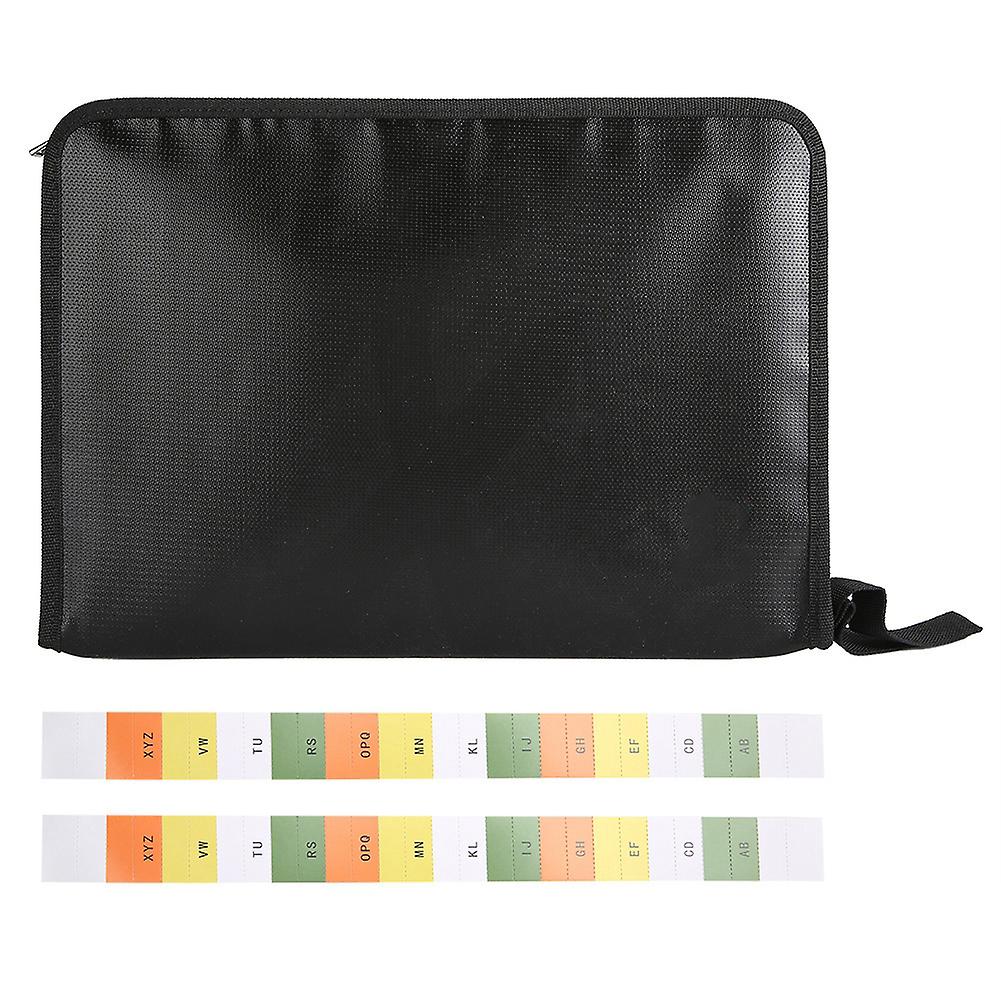 12 Pockets Waterproof Fireproof File Document Organizer Bag for School Office UseColorful Inside Pages