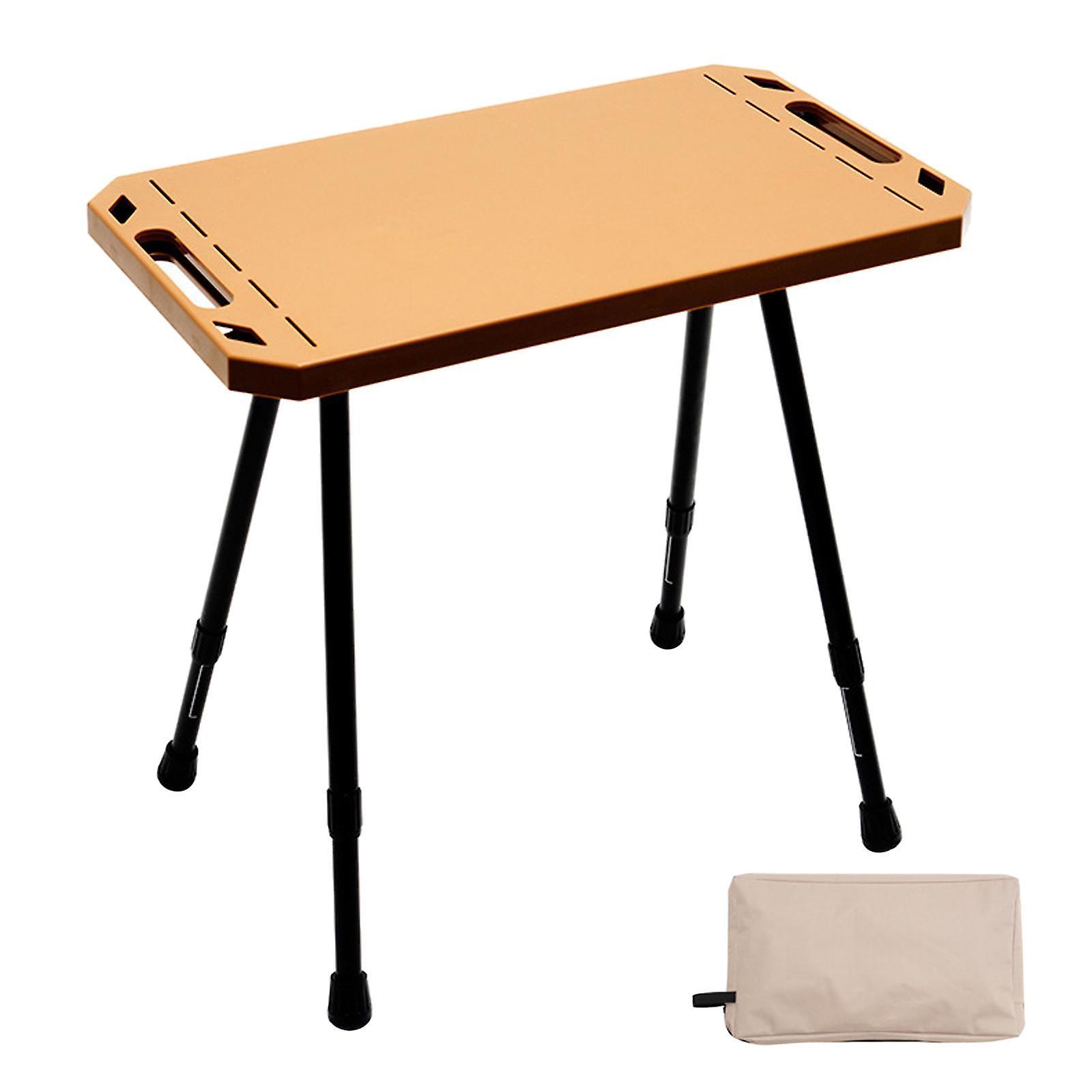Folding Camping Table Retractable Detachable Picnic Table for Beach BBQ Yard Khaki