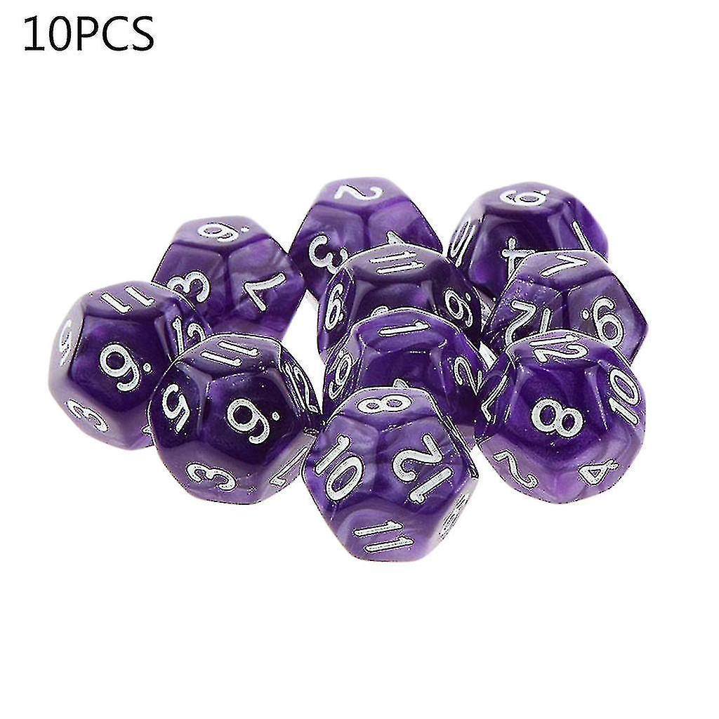 Set Of 10 D12 Dados Poliédricos 12 Lados Dados Fiesta Familiar Juego de Mesa Acces
