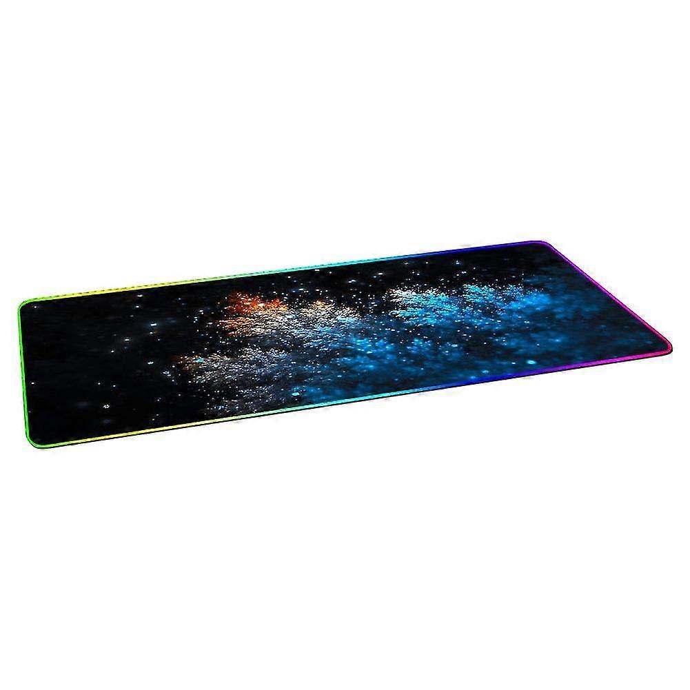 LED RGB Backlight Map Snow Lion Light Pattern Desktop Gaming Mouse Pad Cushion