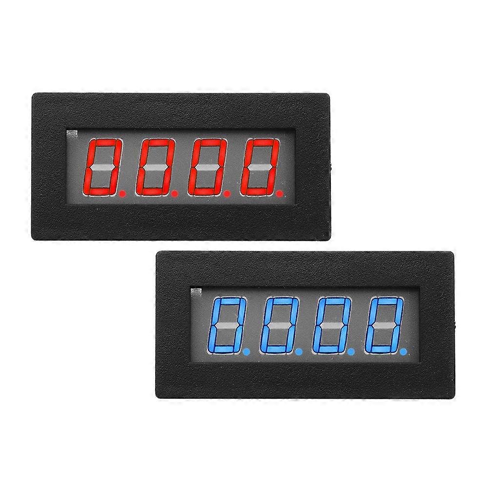 4 Digital Led Blue Red Tachometer Rpm Speed Meter