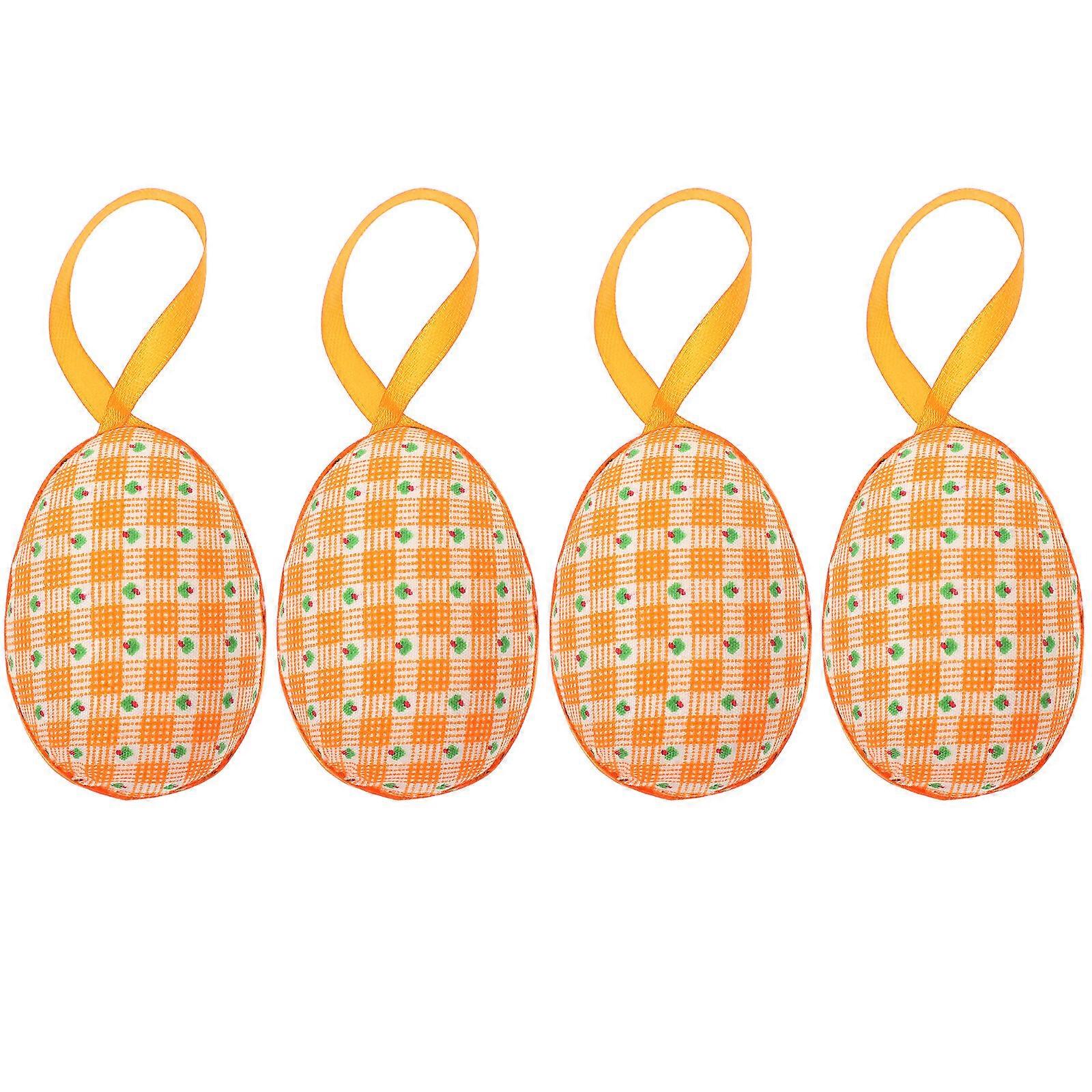 4pcs Easter Hanging Egg Ornament Easter Egg Pendant Easter Tree Hanging Pendant Easter Decoration
