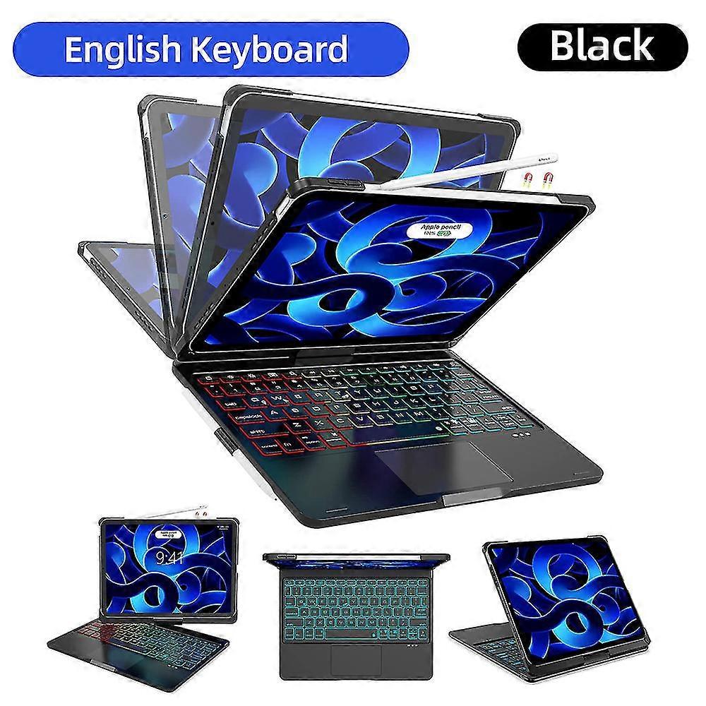 Suitable For For Ipad 10.2 Magic Keyboard For Ipad Pro 11 Air 5 4 10.9 Air 3 Pro 10.5 Case For Mini 6 360 Rotatable Backlit Keyboard Cover