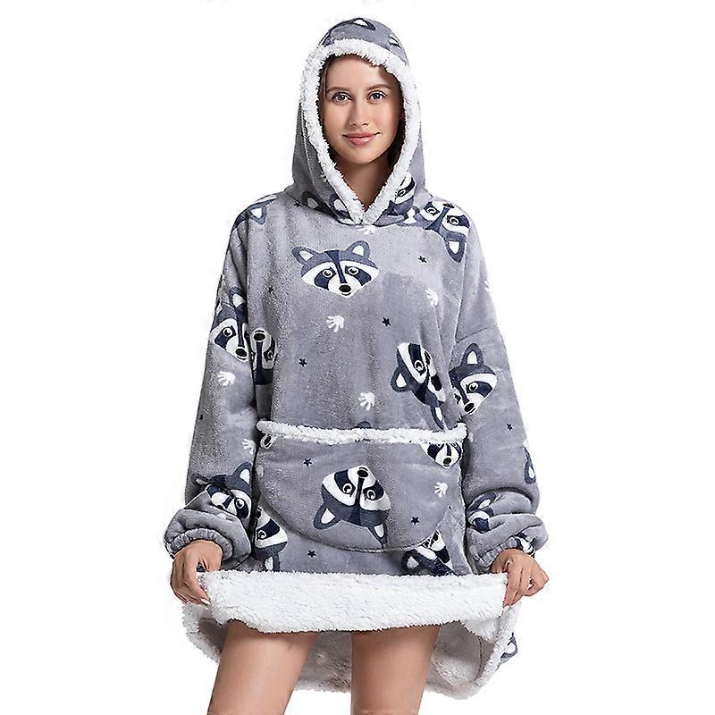 Hooded Blanket Sweatshirt Oversize Thick Pocket