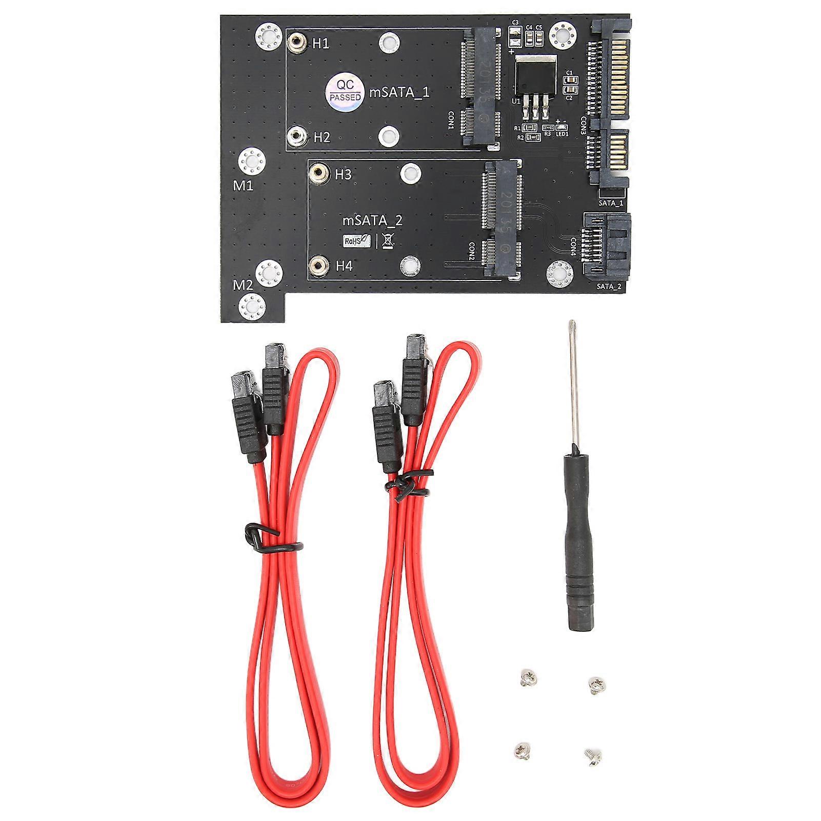 Adapter Card Dual MSATA SSD to Dual SATA3 Fast Reading Speed Converter Computer Accessories