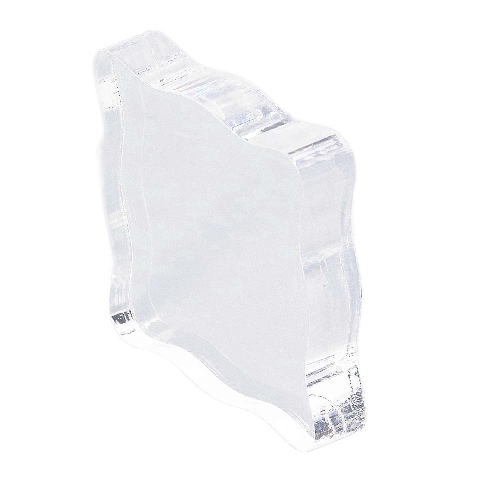 Acrylic Stamp Block Acrylic Handle Curved DIY Stamp Craft Rubber Stamp Transparent StampTL005
