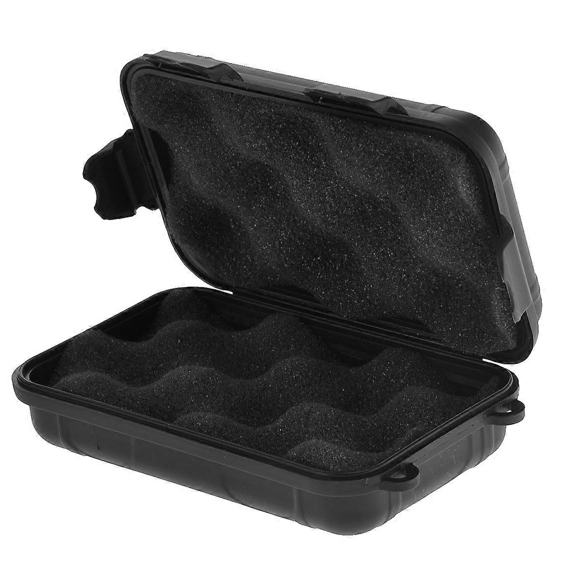 Multi-functional Outdoor Waterproof Shockproof Airtight Plastic Storage Box Case Container - Size S (Black)