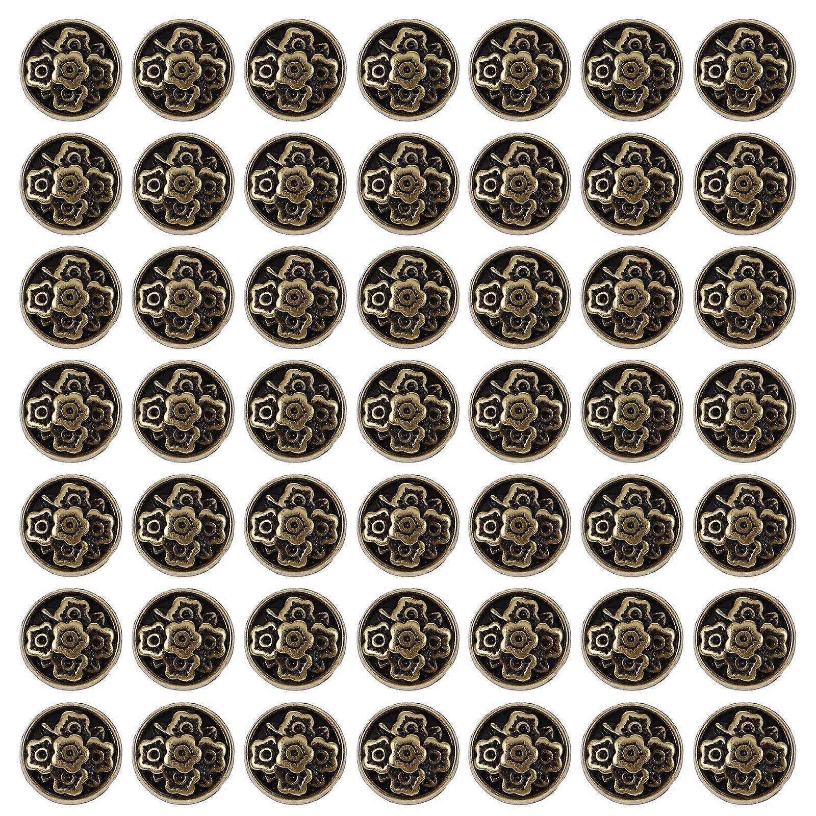 100pcs Mini Buttons for Doll Clothes Tiny Round Buttons Mini Metal Round Buttons for Dolls Clothing