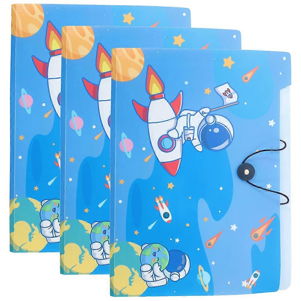 Expandable Folder Organizer Plastic File Folder Large Capacity Multi-Layer Organizer Business Use Assorted Color 3Pcs