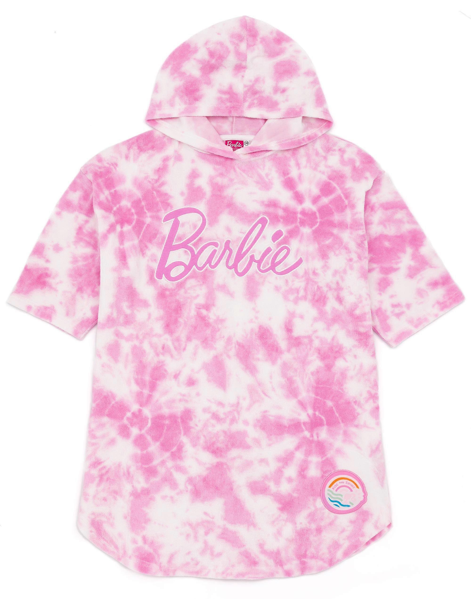Barbie Girls Poncho Towel Pink Tie Dye