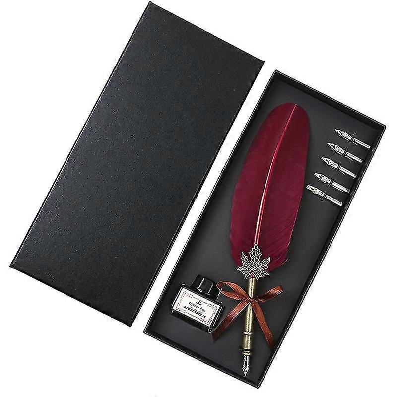 Stylo plume rétro classique de style européen ancien, stylo à plume, ensemble de bouteilles d'encre, coffret cadeau