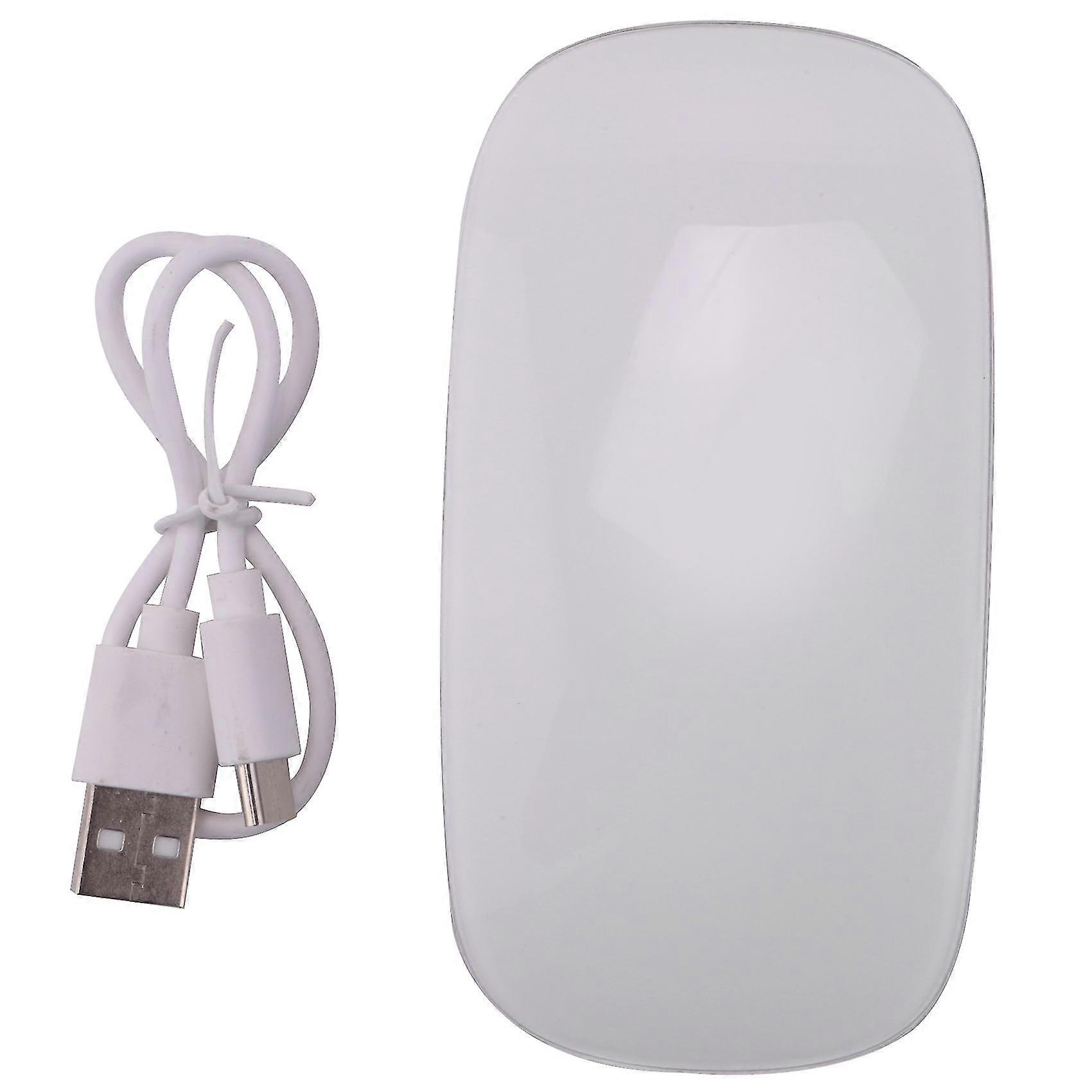 Bluetooth Wireless Magic Mouse Silent Rechargeable Computer Mouse Slim Ergonomic Pc Mice For (white