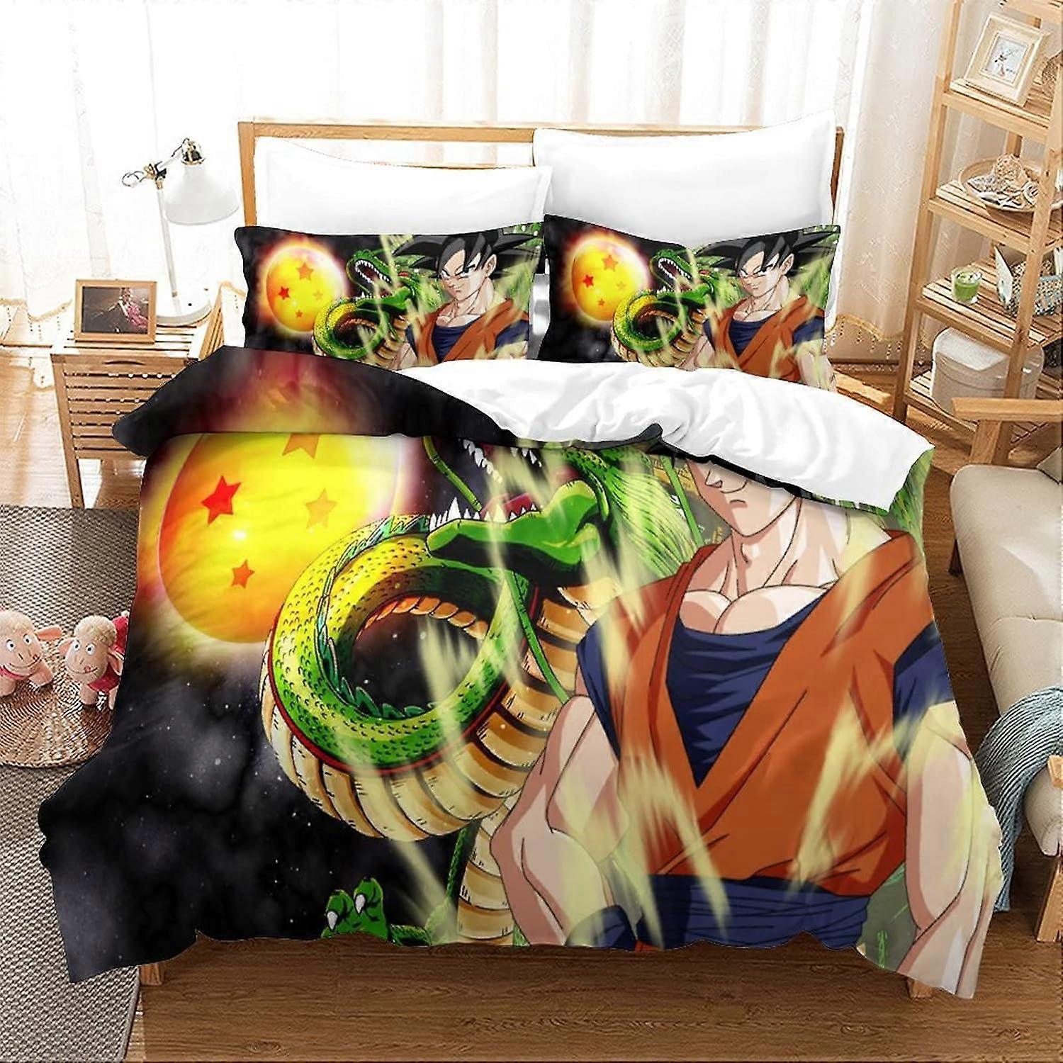 Yatak Seti Parçaları Anime Nevresim Otaku ve Anime Hayranları için Yatak Fermuarlı Yumuşak Mikrofiber Kapaklı Çocuklar/Parça Seti 135*200 CM