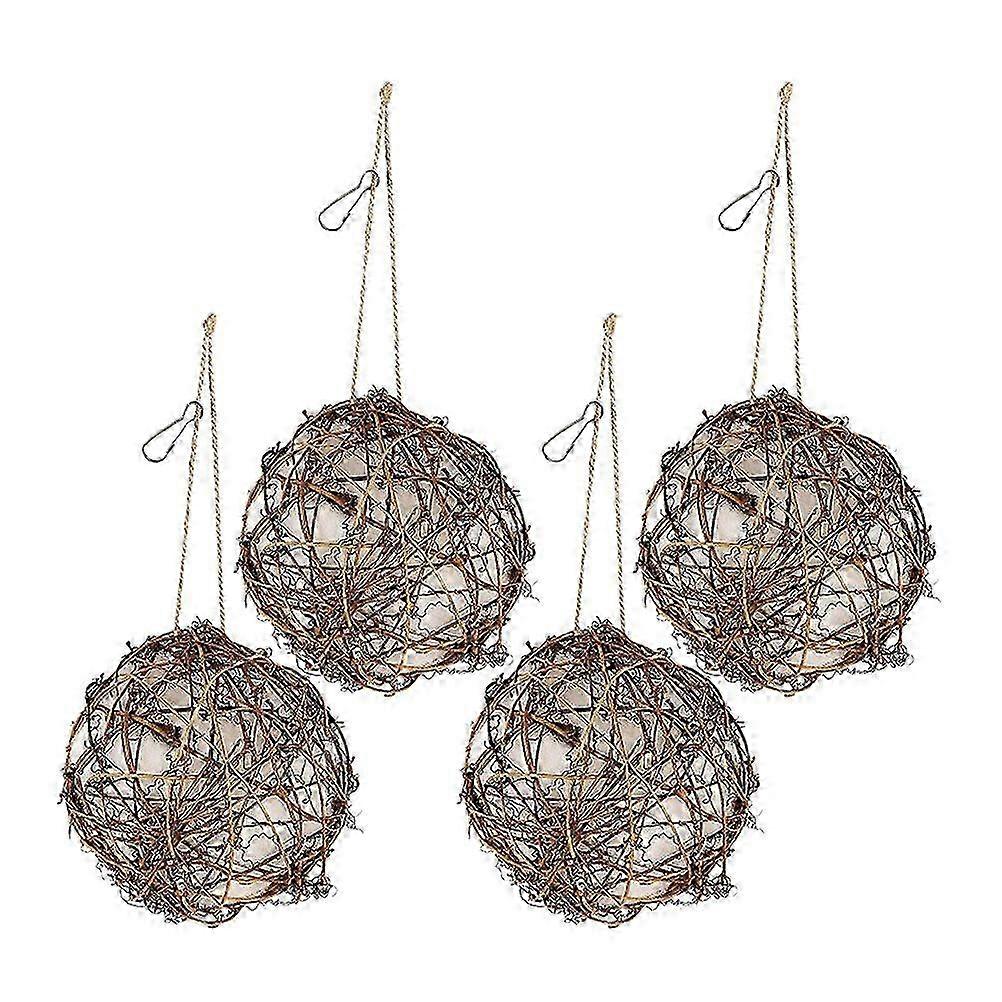 4pcs Wild Bird Nesting Material Outdoor Hummingbird Nest Hanging Bird Feeder