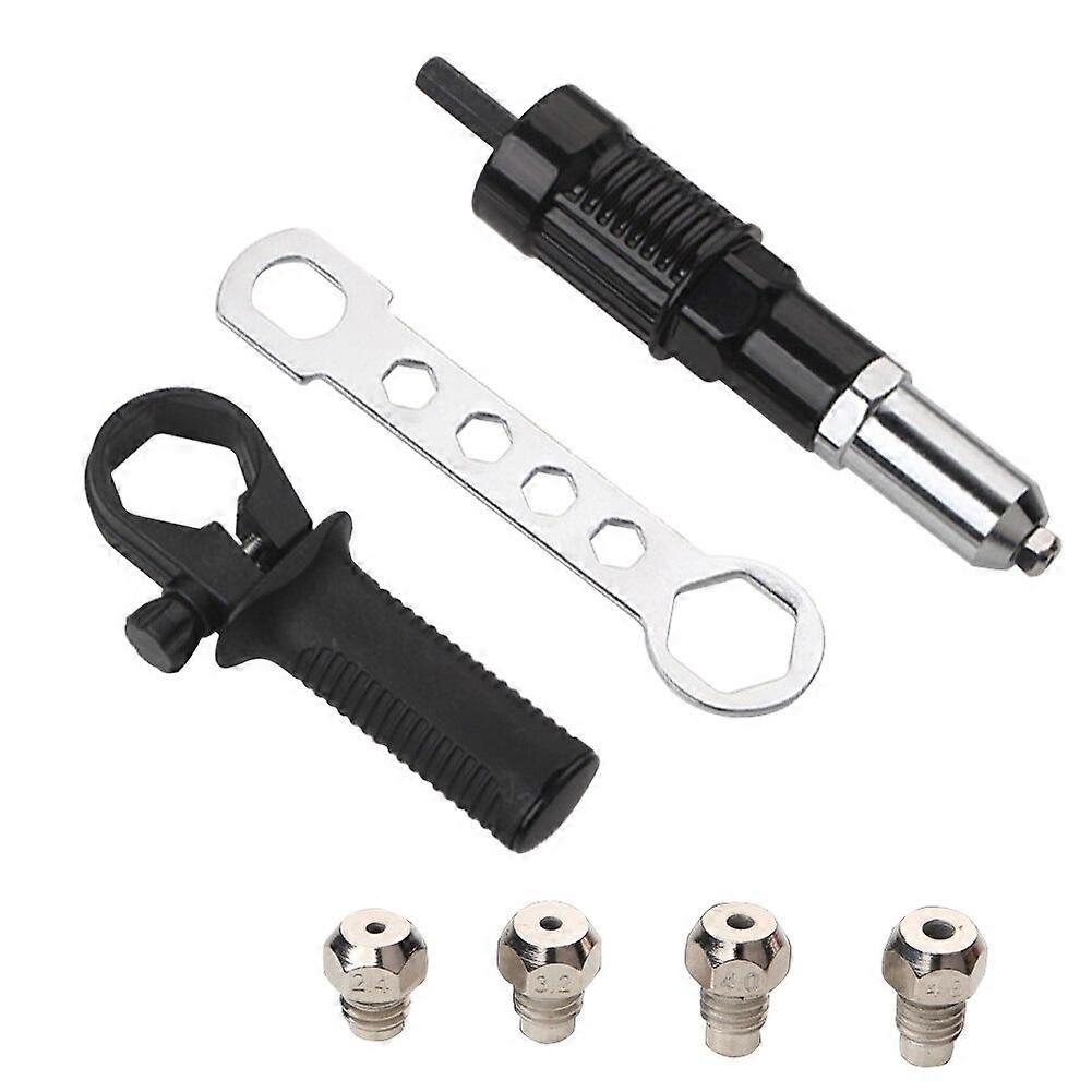 7pcs Insert Nut Tool Professional Cordless Drill Durable Power Machine Accessories Electric Rivet Riveter Adapter Kit Practical