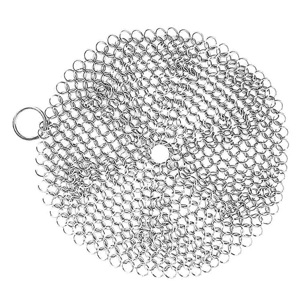 4X4 polegadas de aço inoxidável Grill Scraper para Griddle Cast Iron Cleaner Grill Scraper para Griddle Set Chain Mail Grill Scraper Para