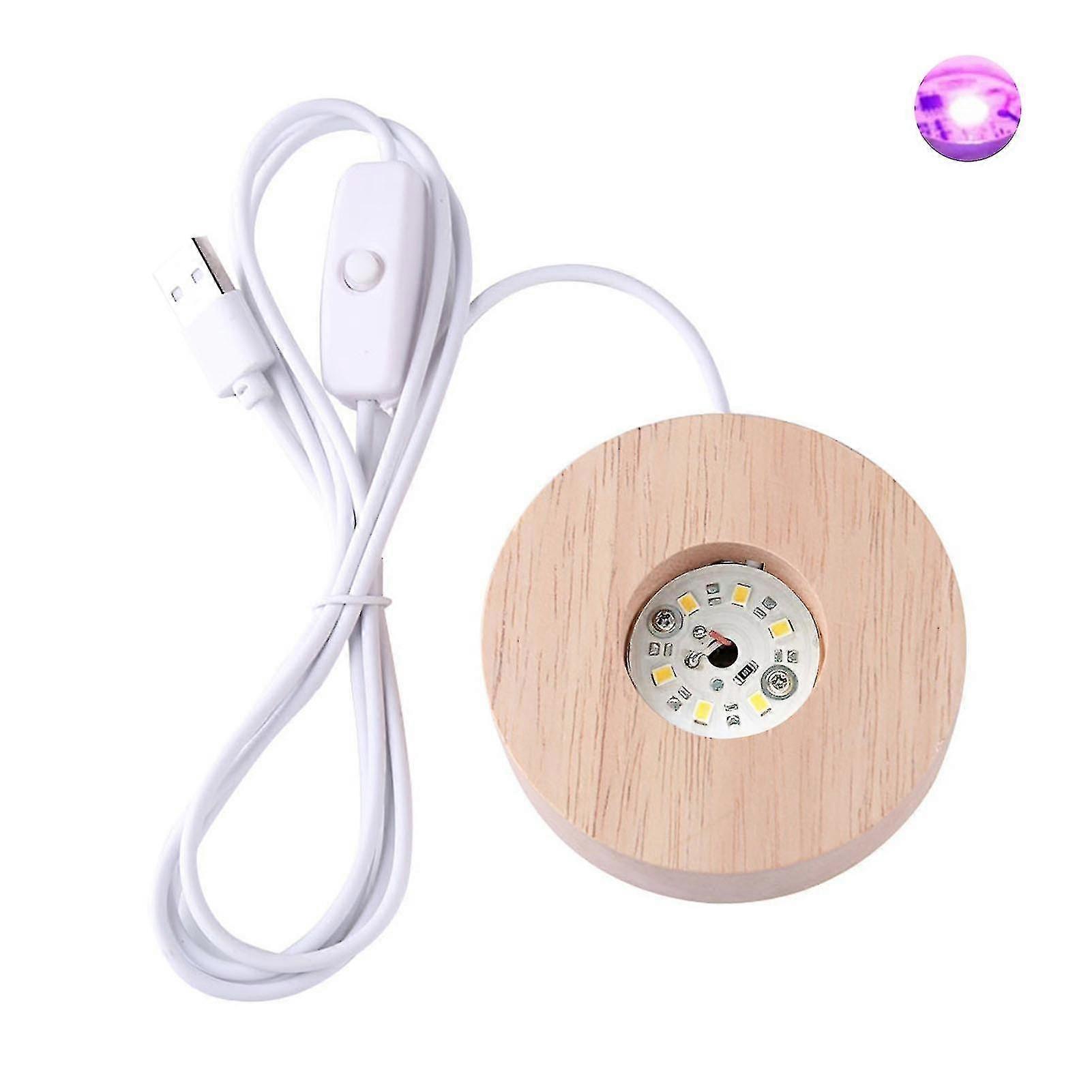 Display Stand Minimalistic Wide Application 3 Colors Usb Port 1.2w Illumination Oak Diy Lamp Base Kaesi Ty