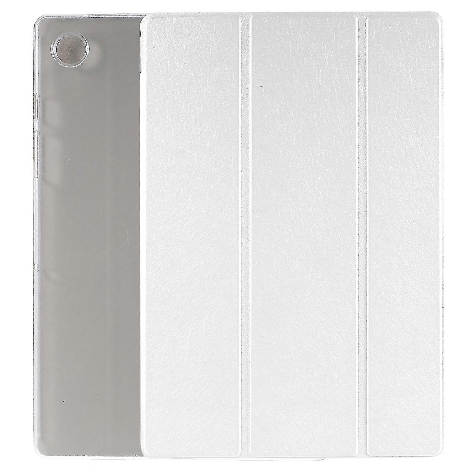 For Samsung Galaxy Tab A8 10.5 Silk Leather Tablet Tri-fold Stand Case