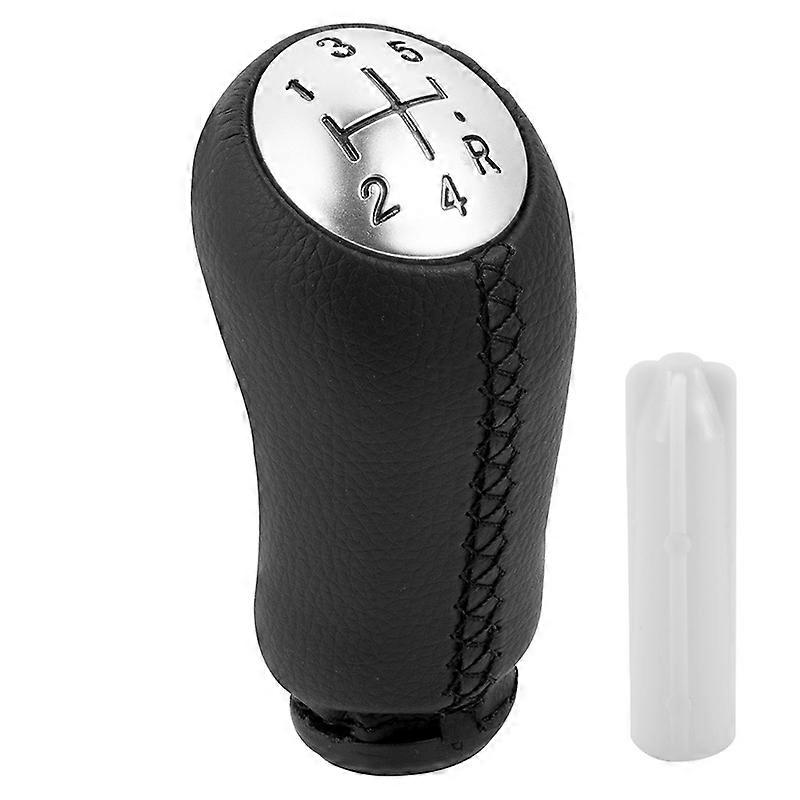 good 5 Speed Manual Gear Shift Knob for Renault Clio III 2005-09, Megane 2 Laguna 2 2003-09, Clio 4 2012-19 Black Leather, with Adapter