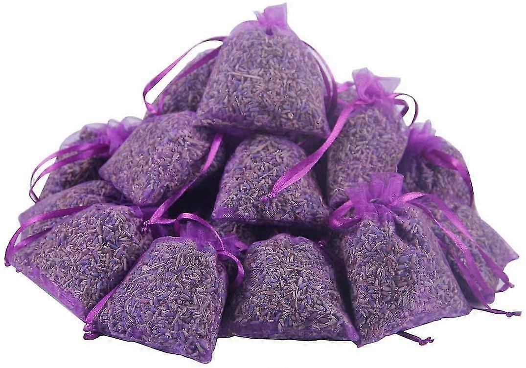 Lavender Bud Sachets - 12 Packets 100% Natural Dried Flowers