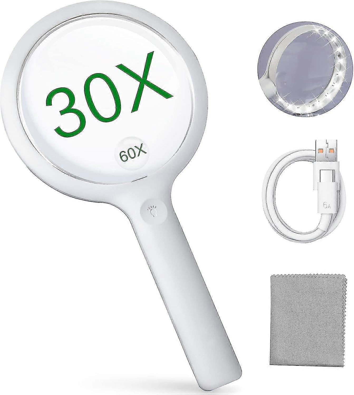 Rechargeable Magnifier, Lighted Magnifier, 3 Lighting Modes Usb Rechargeable Lighted Magnifier, Lighted Magnifier