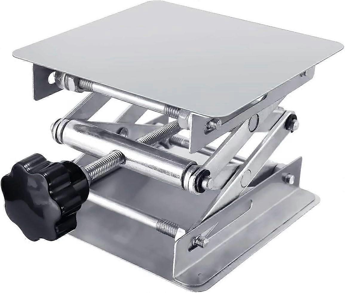 Lifting Table Laboratory Lifting Platform Stainless Steel Laboratory Lifting Platform Stand Rack Scissor Laboratory Scissor Jack Manual Control (100 x