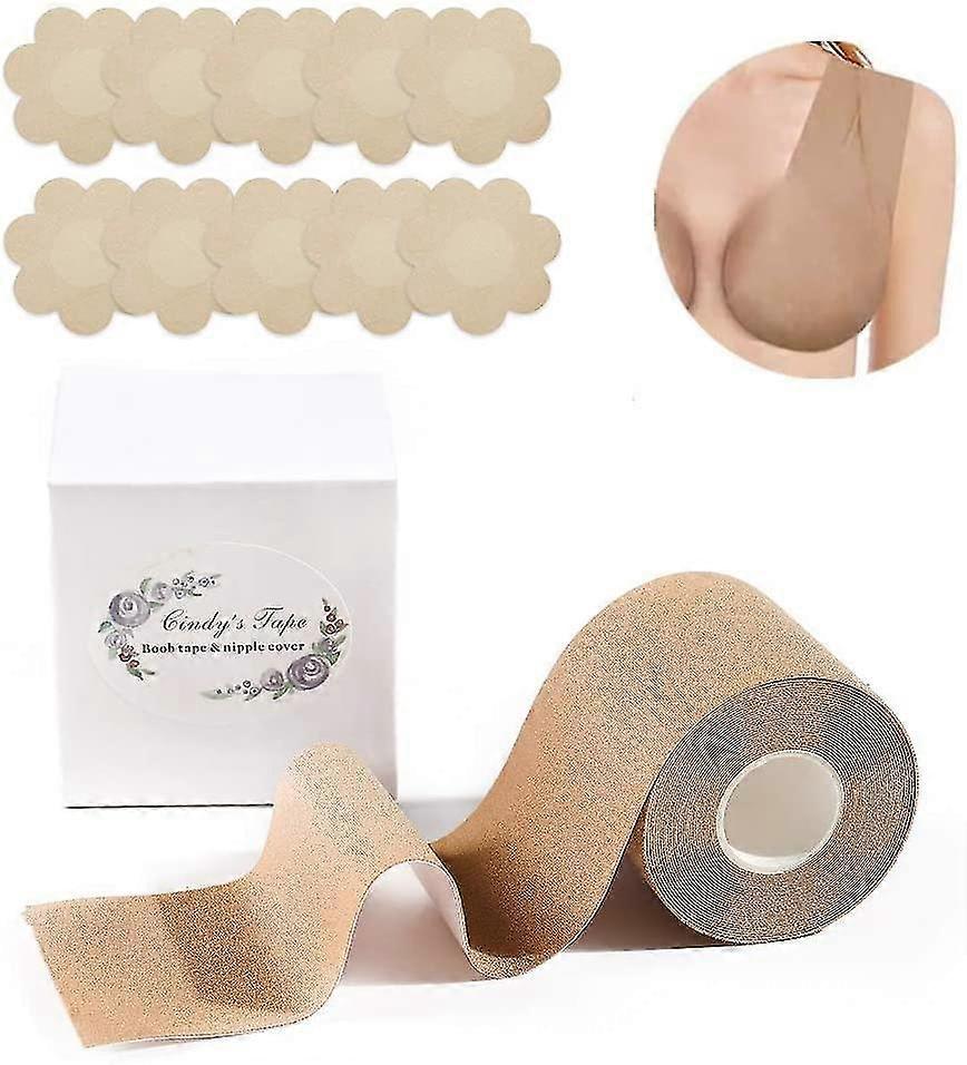 New Breast Lift Tape With Nipple Cover Set (10pcs) A-e Cup Big Large Size,chest