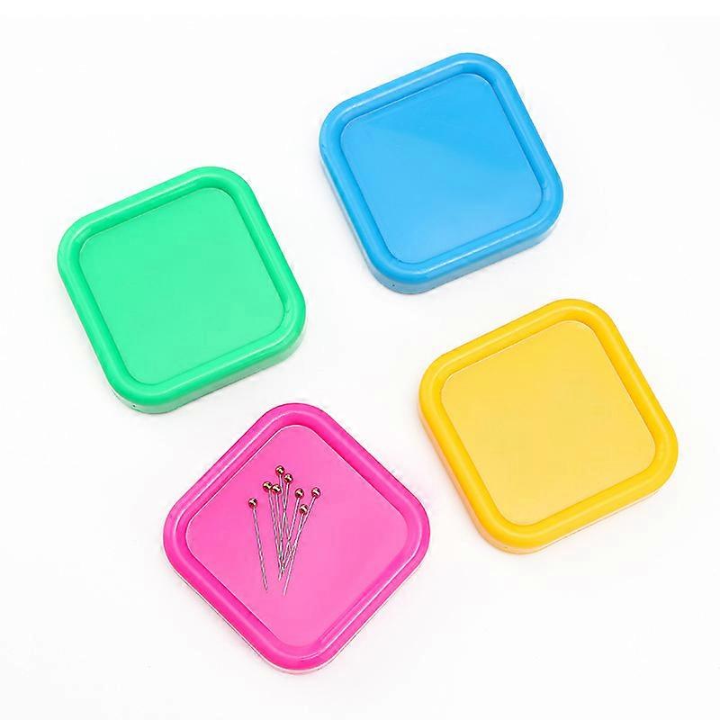 4pcs Magnetic Sewing Pincushion Magnetic Pin Holder Multi-Functional Pin Insert DIY Suction Needle Box