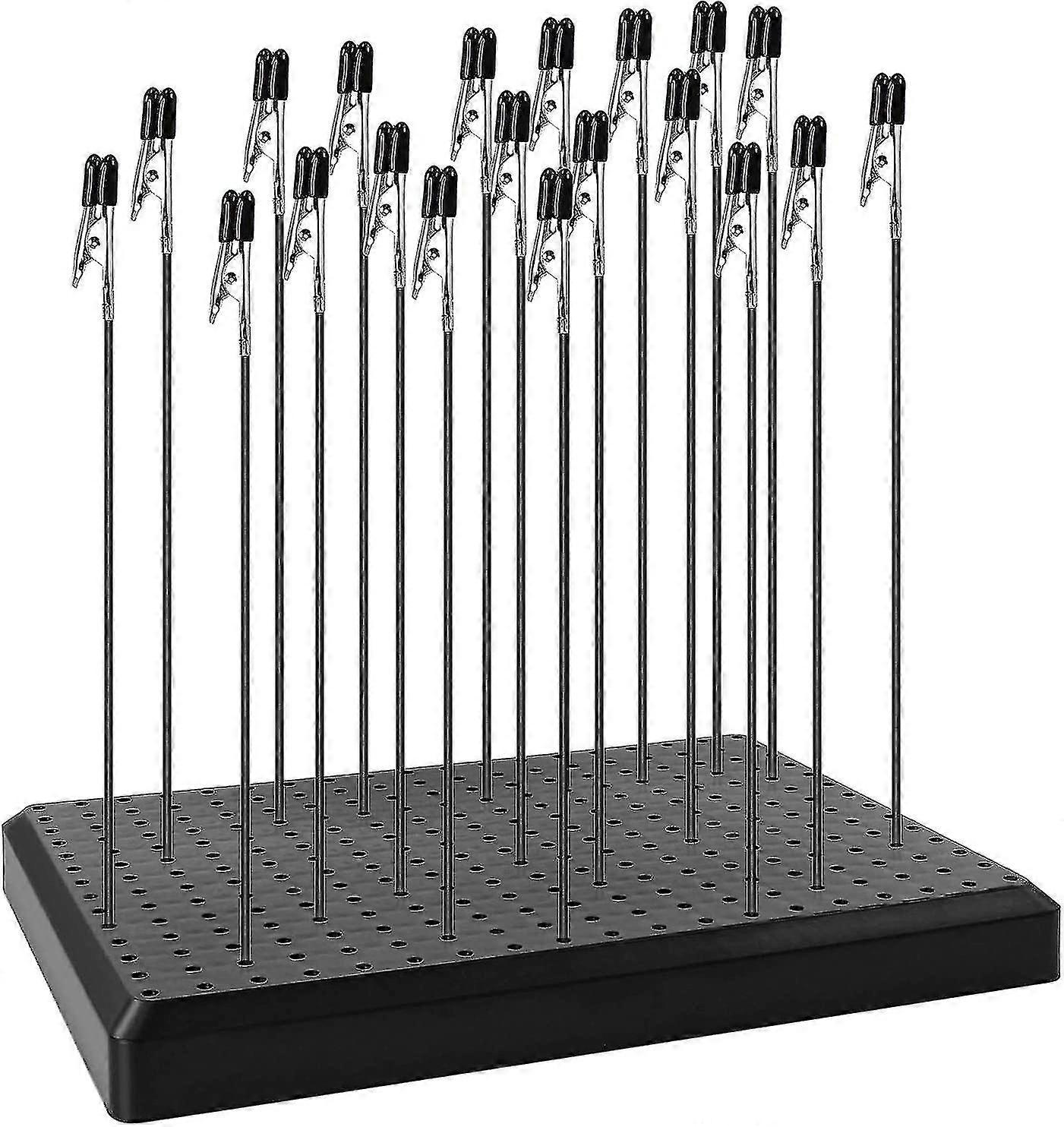 Upgraded High Quality 20pcs Alligator Clip Sticks With Base Holder For Airbrush