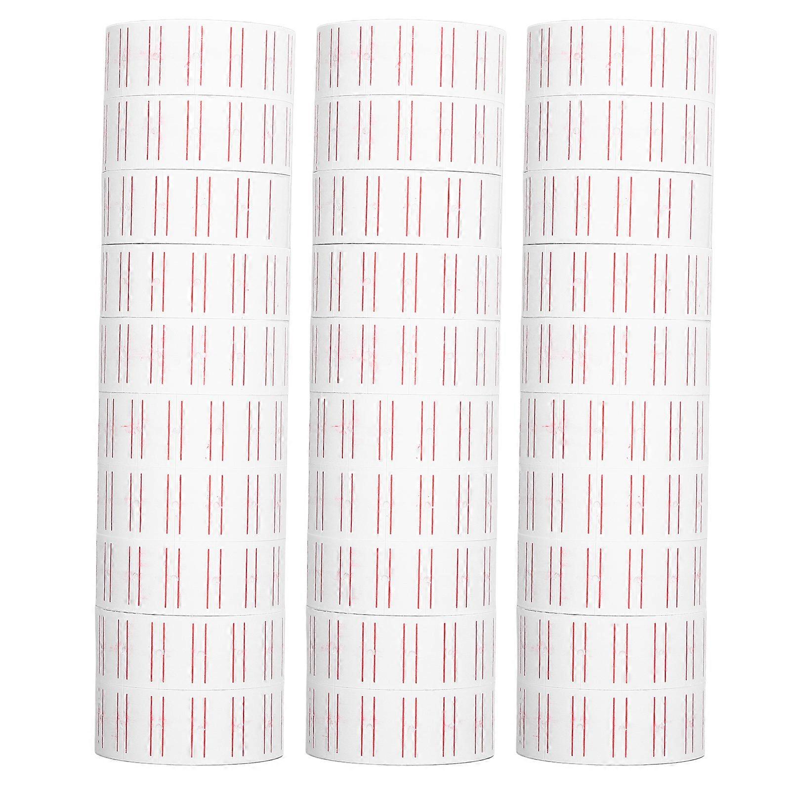 30 Rolls 15000Pcs Labels Price Stickers Single Row Tag Paper for MX5500 Gun Labeller 21x12mm