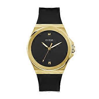 Guess watches heren vinyl Heren Analoog Quartz horloge met Siliconen armband GW0790G1