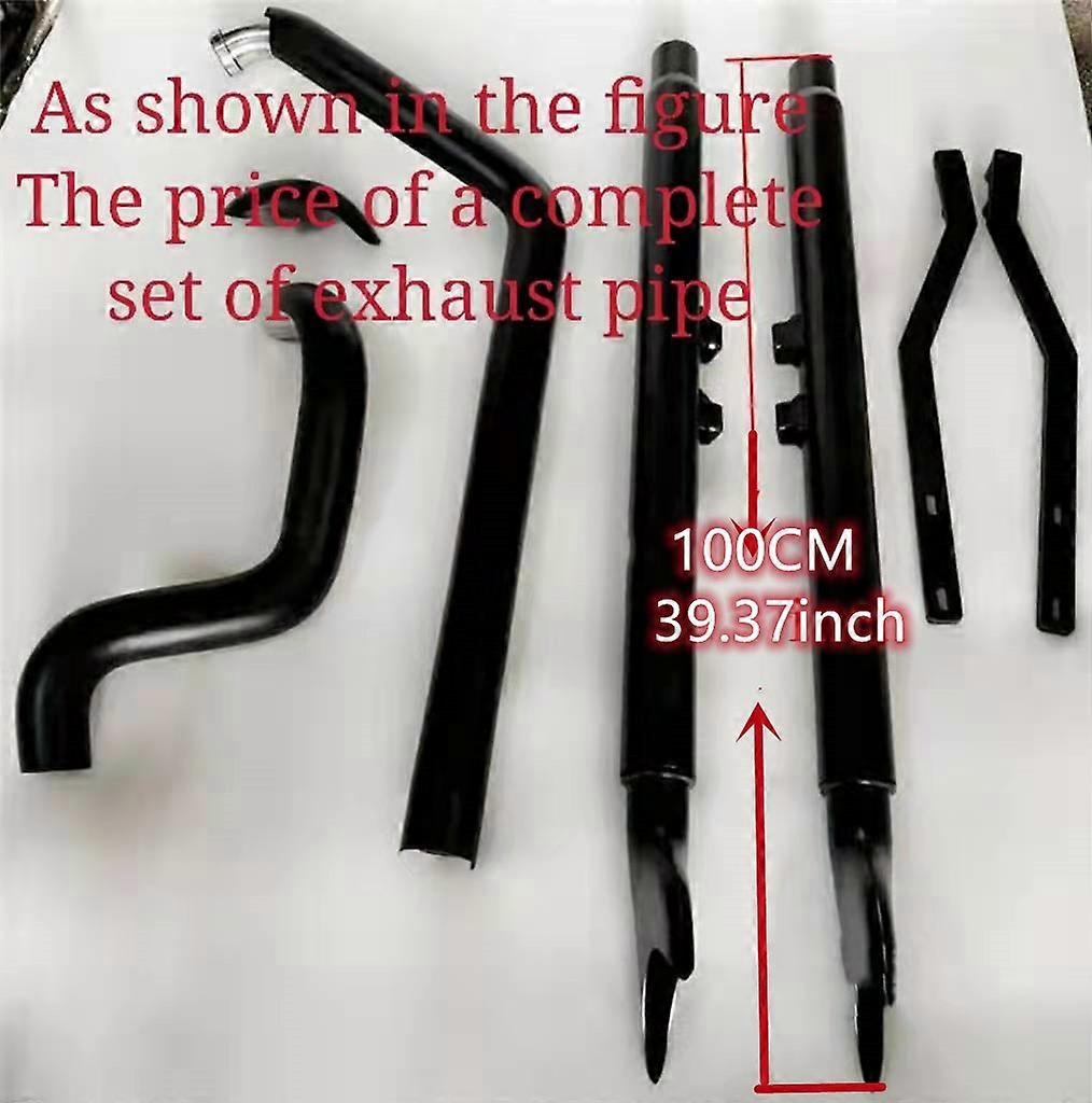 ハーレーヘリテージソフテイルクラシックファットボーイデラックススリム00-17用のクロームデュアルエキゾーストシステム