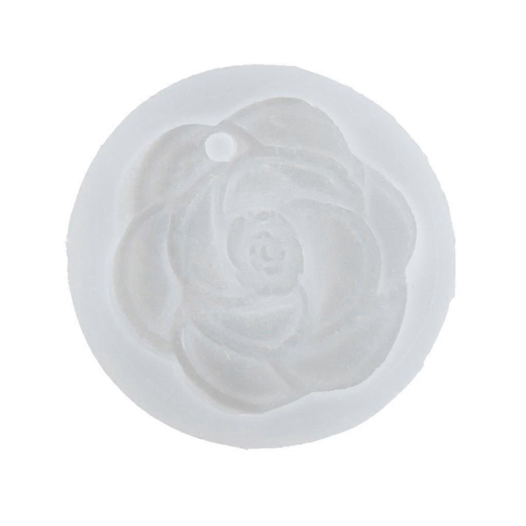 Blomsterform Silikone Forme Camellia Vedhæng Harpiks Aromaterapi Forme Bil-indretning