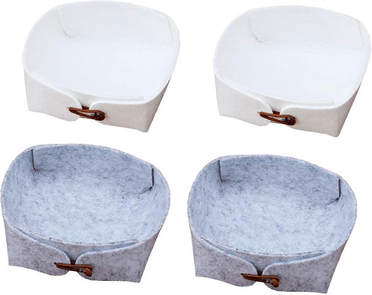 4 pcs felt basket storage boxes