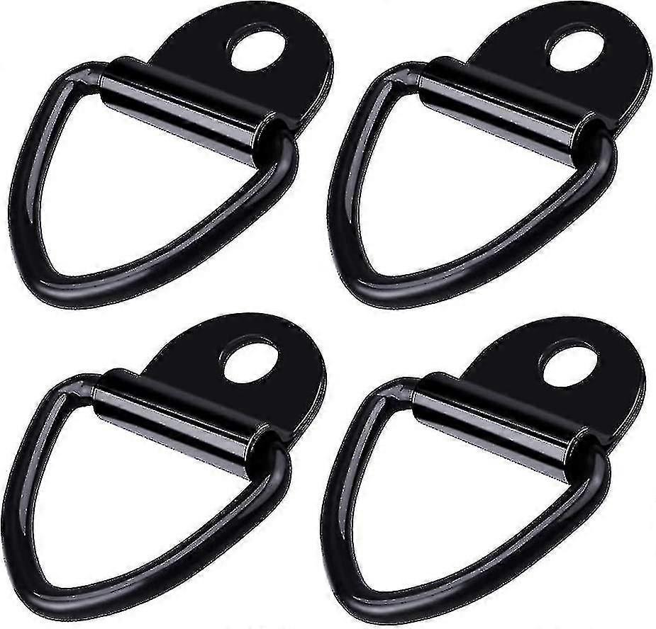 4 Pcs Tie Down Hooks D-ring Mooring V-ring Hook Tie Downs Pull Ring Stainless Steel Fastener