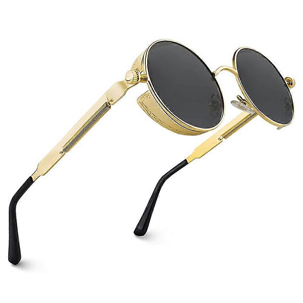 MIMIGO 1 Pcs Polarized Sunglasses For Men,round Gothic Shades Style