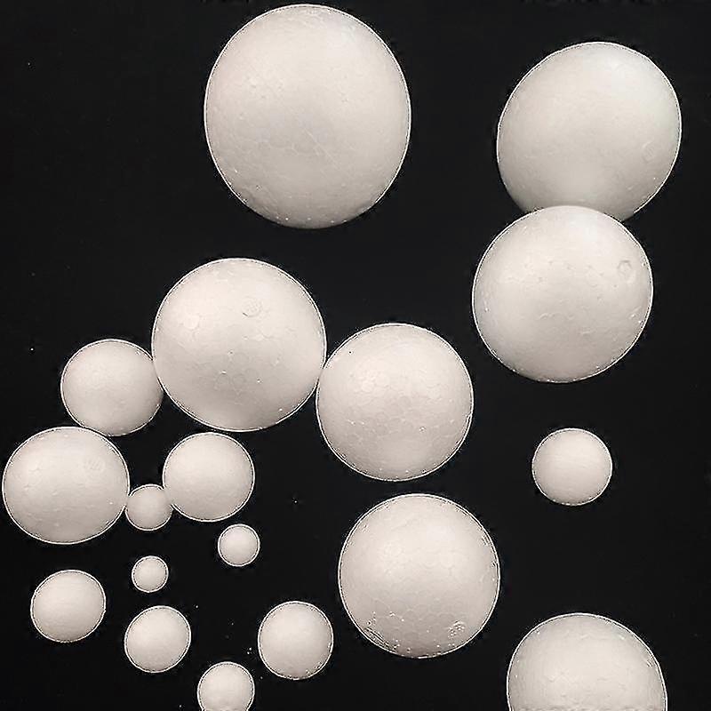 5 Sizes White Foam Balls Polystyrene Craft Balls Smooth Solid Sphere Styrofoam Art Decoration Foam Balls For Diy Art Craft, School Projects, Hou