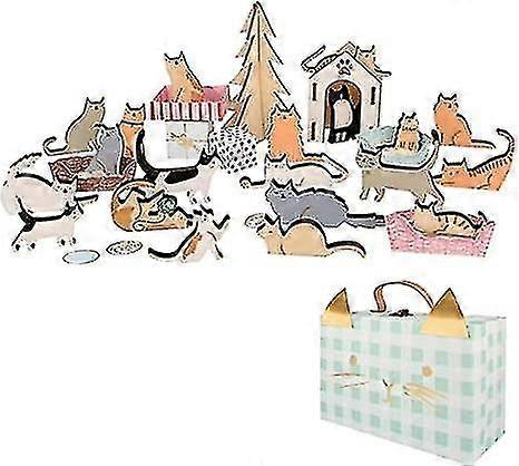 Advent Calendar For Cats - Christmas Holidays - Suitcase - Christmas Countdown Calendar - Cat And Dog War Period