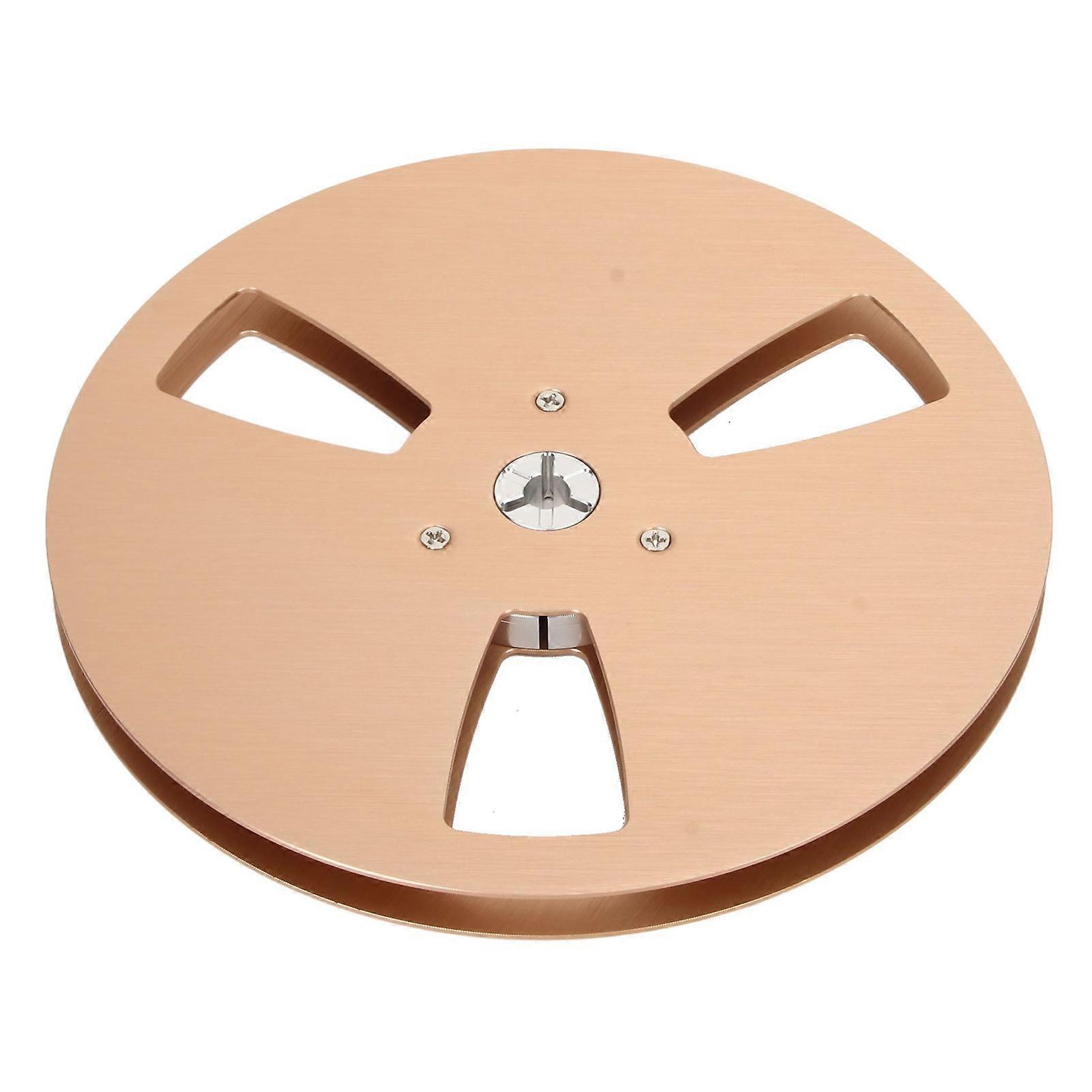 1/4 7 Inch Empty Reel Aluminum Alloy Universal 3 Open Hole Takeup Reel Replacement Recording Opening Machine Part Gold